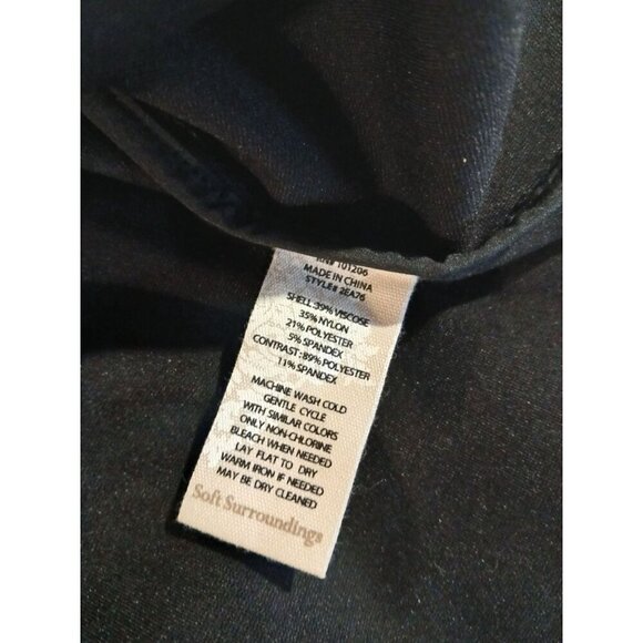 SOFT SURROUNDINGS Women’s Large Pleated Button Jacket Navy Blue 2EA76 - Picture 6 of 6